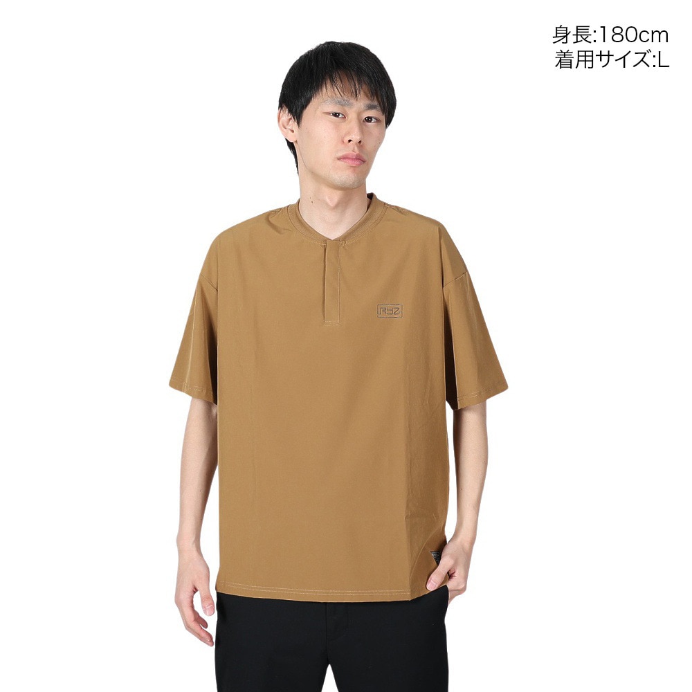 ライズ（RYZ）（メンズ）MFX PLACKET ヘンリーネック半袖Tシャツ RZ10EG22SS4112 BEG