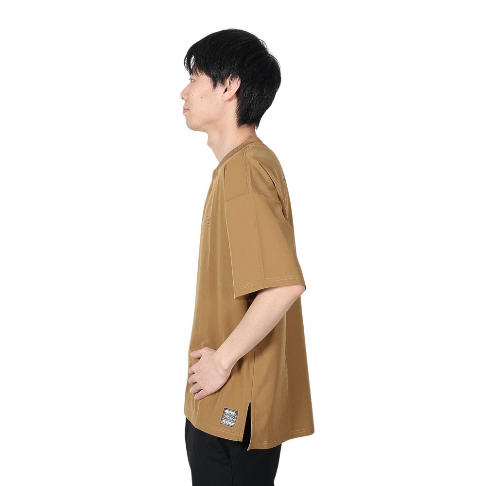 ライズ（RYZ）（メンズ）MFX PLACKET ヘンリーネック半袖Tシャツ RZ10EG22SS4112 BEG