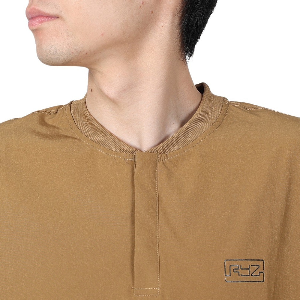 ライズ（RYZ）（メンズ）MFX PLACKET ヘンリーネック半袖Tシャツ RZ10EG22SS4112 BEG
