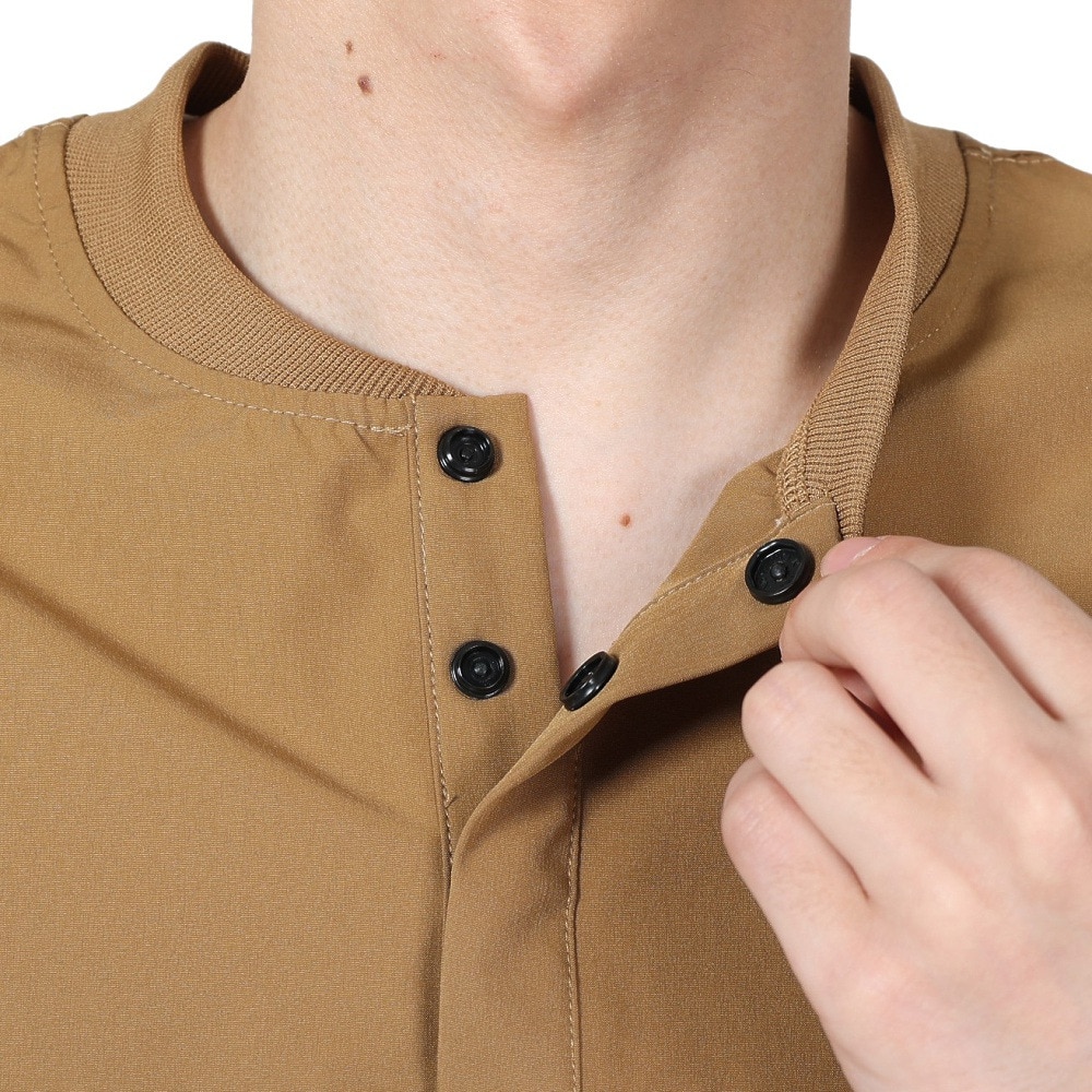ライズ（RYZ）（メンズ）MFX PLACKET ヘンリーネック半袖Tシャツ RZ10EG22SS4112 BEG