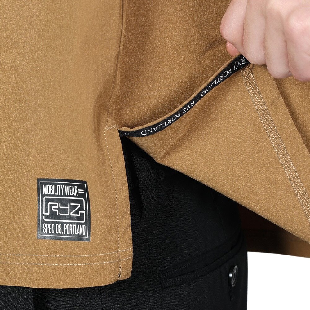 ライズ（RYZ）（メンズ）MFX PLACKET ヘンリーネック半袖Tシャツ RZ10EG22SS4112 BEG