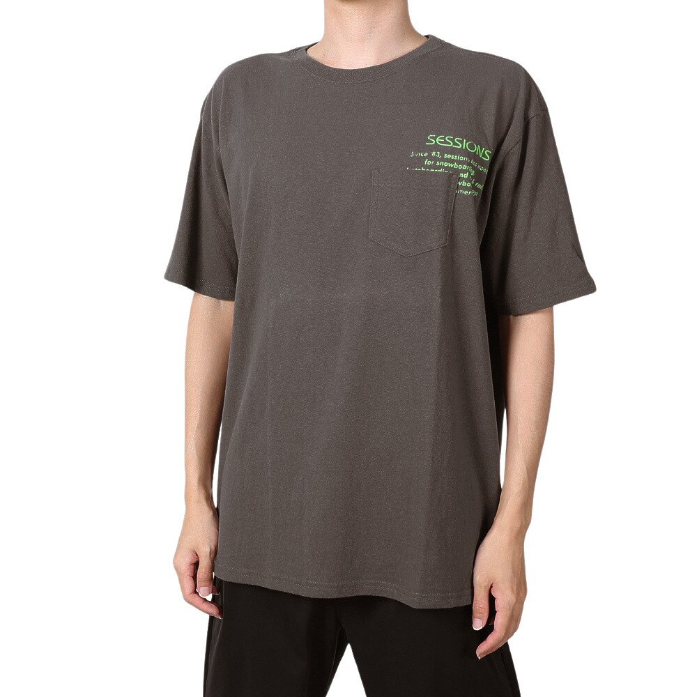 SESSIONS（メンズ）V/W POCKET Tシャツ 227208 CGRY