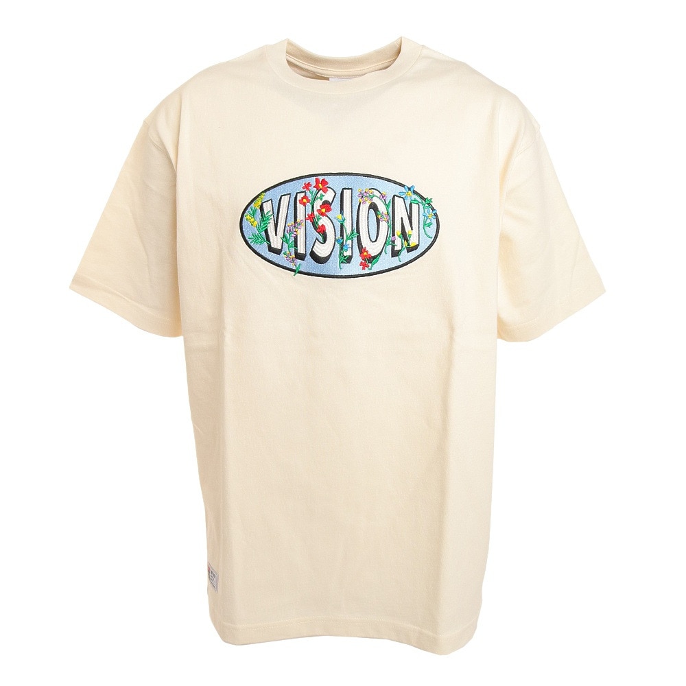 VISION（メンズ）フラワーサークル刺繍Tシャツ 2505004-06 OFF★★★
