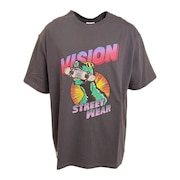 ヴィジョン（VISION）（メンズ）コミック恐竜イラストTシャツ 2505010-02 CHA