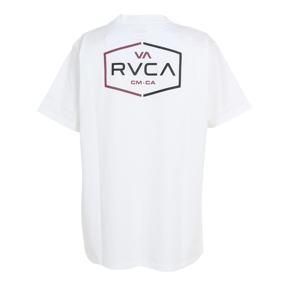 ルーカ（RVCA）（メンズ）速乾 バックプリント 半袖 Tシャツ LAYOVER ホワイト BC041267 WHT