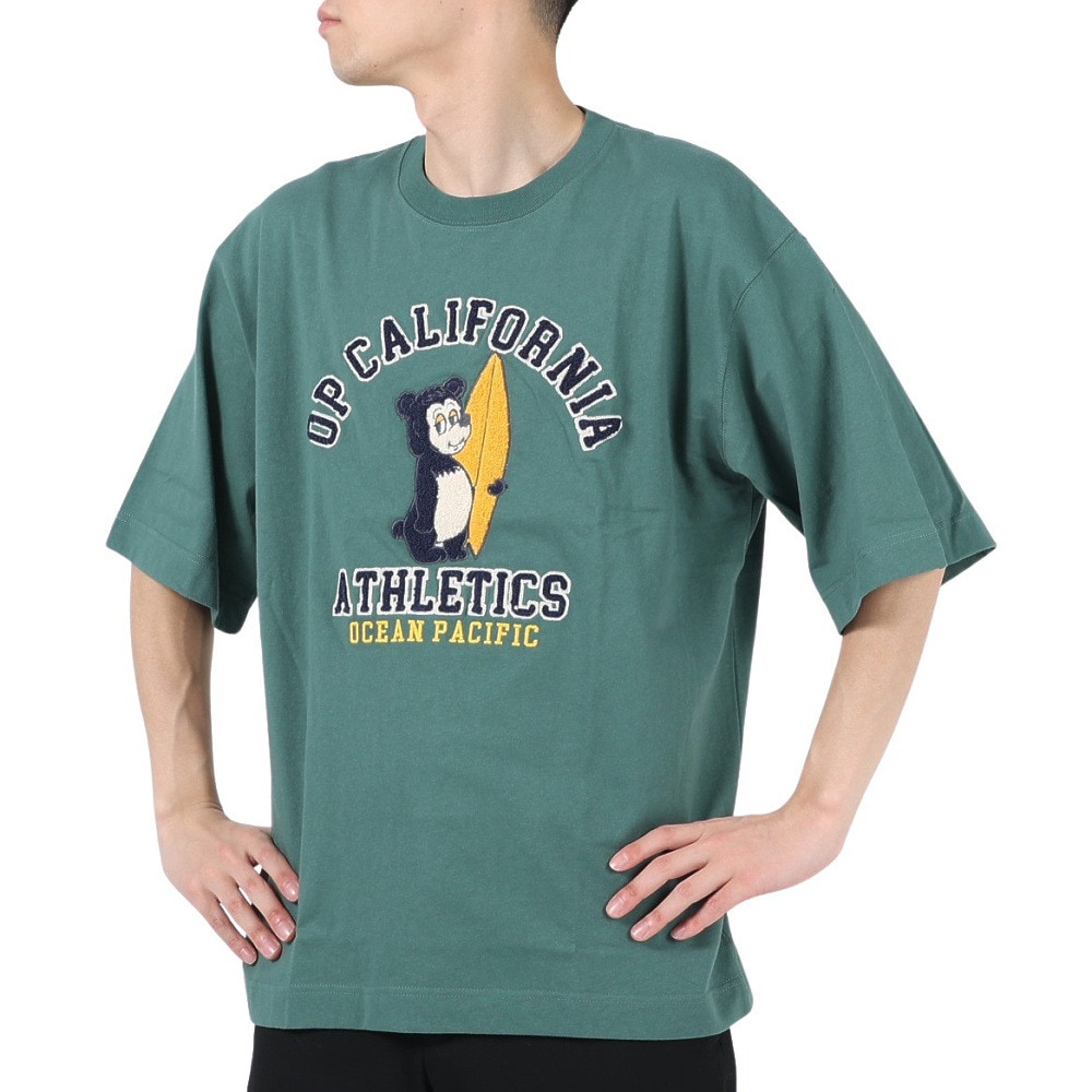 オーシャンパシフィック（Ocean Pacific）（メンズ）半袖Tシャツ メンズ ベア 刺繍 513502GRN