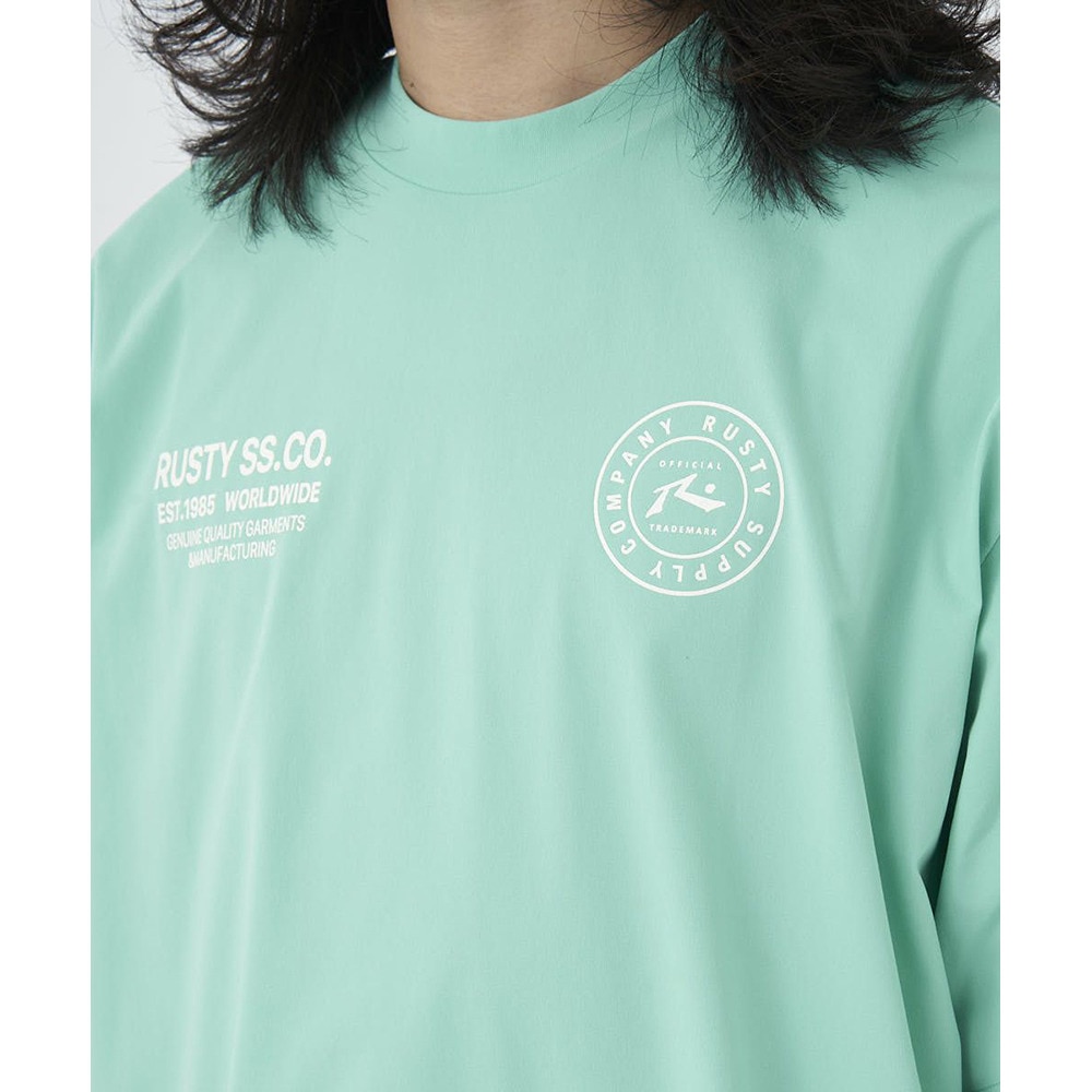 ラスティ（RUSTY）（メンズ）PEARTEX半袖Tシャツ 913500EME ドライ 軽量 UVカット ストレッチ