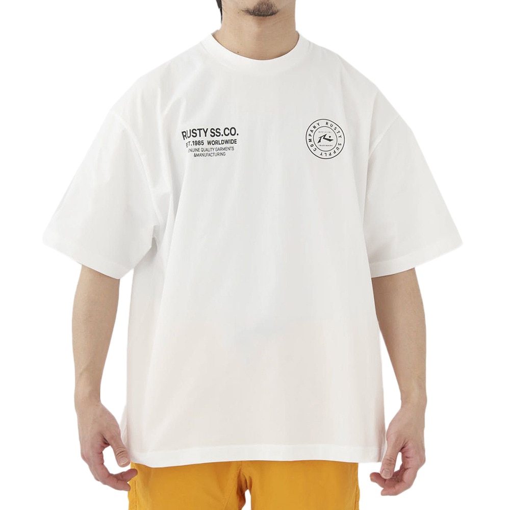 ラスティ（RUSTY）（メンズ）半袖Tシャツ メンズ PEARTEX 913500WHT