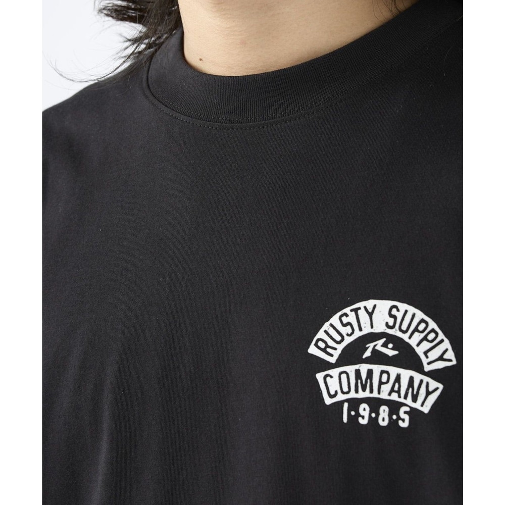 ラスティ（RUSTY）（メンズ）半袖Tシャツ メンズ ワイドフィット 吸汗速乾 UVカット 913504BLK