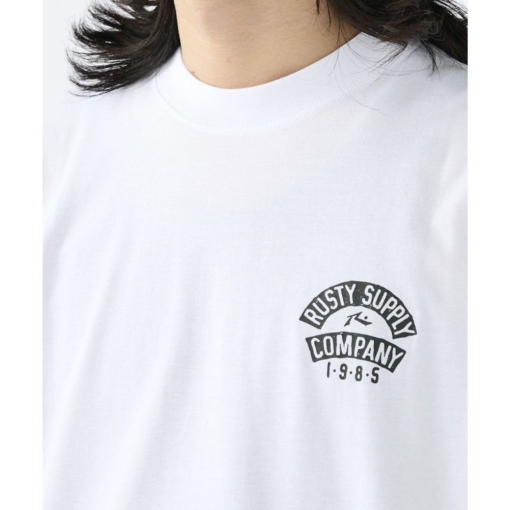 ラスティ（RUSTY）（メンズ）半袖Tシャツ メンズ ワイドフィット 吸汗速乾 UVカット 913504WHT