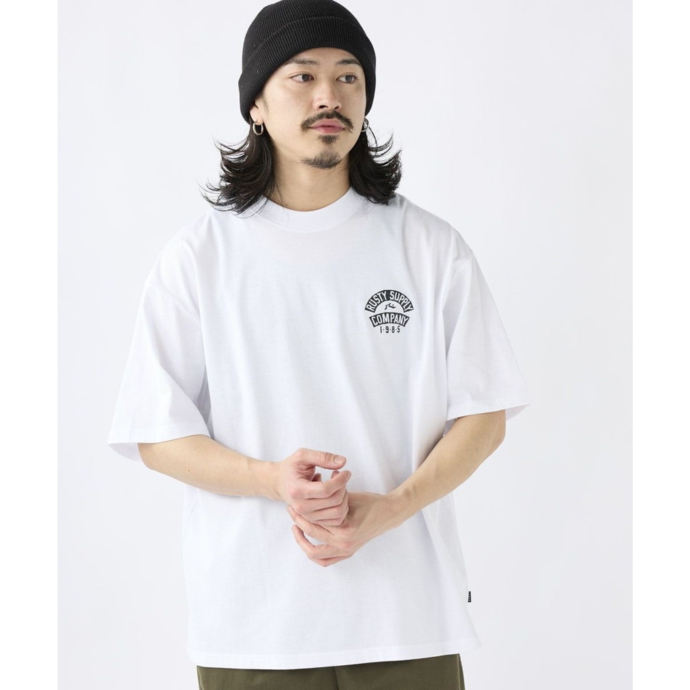 らすてぃ（メンズ）半袖Tシャツ メンズ ワイドフィット 吸汗速乾 UVカット 913504WHT