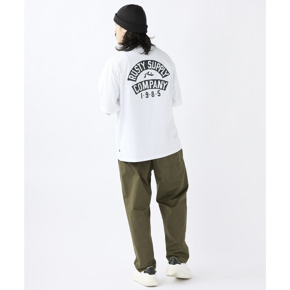 らすてぃ（メンズ）半袖Tシャツ メンズ ワイドフィット 吸汗速乾 UVカット 913504WHT