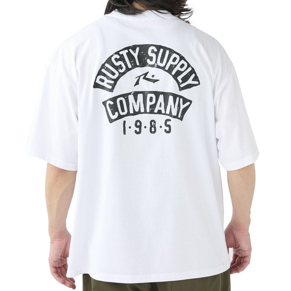 らすてぃ（メンズ）半袖Tシャツ メンズ ワイドフィット 吸汗速乾 UVカット 913504WHT
