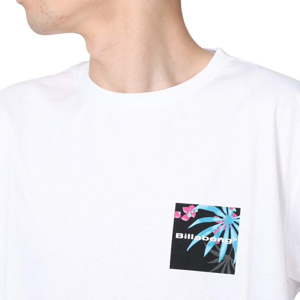 ビラボン（BILLABONG）（メンズ）半袖Tシャツ メンズ BACK SQUARE BD011202 WHT