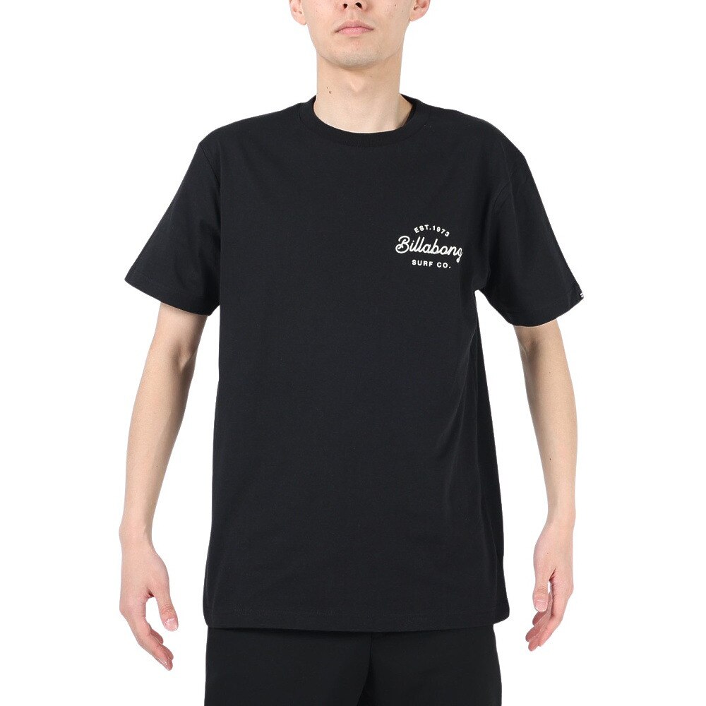 ビラボン（BILLABONG）（メンズ）半袖Tシャツ メンズ OVAL SCRIPT  BD011205 BLK