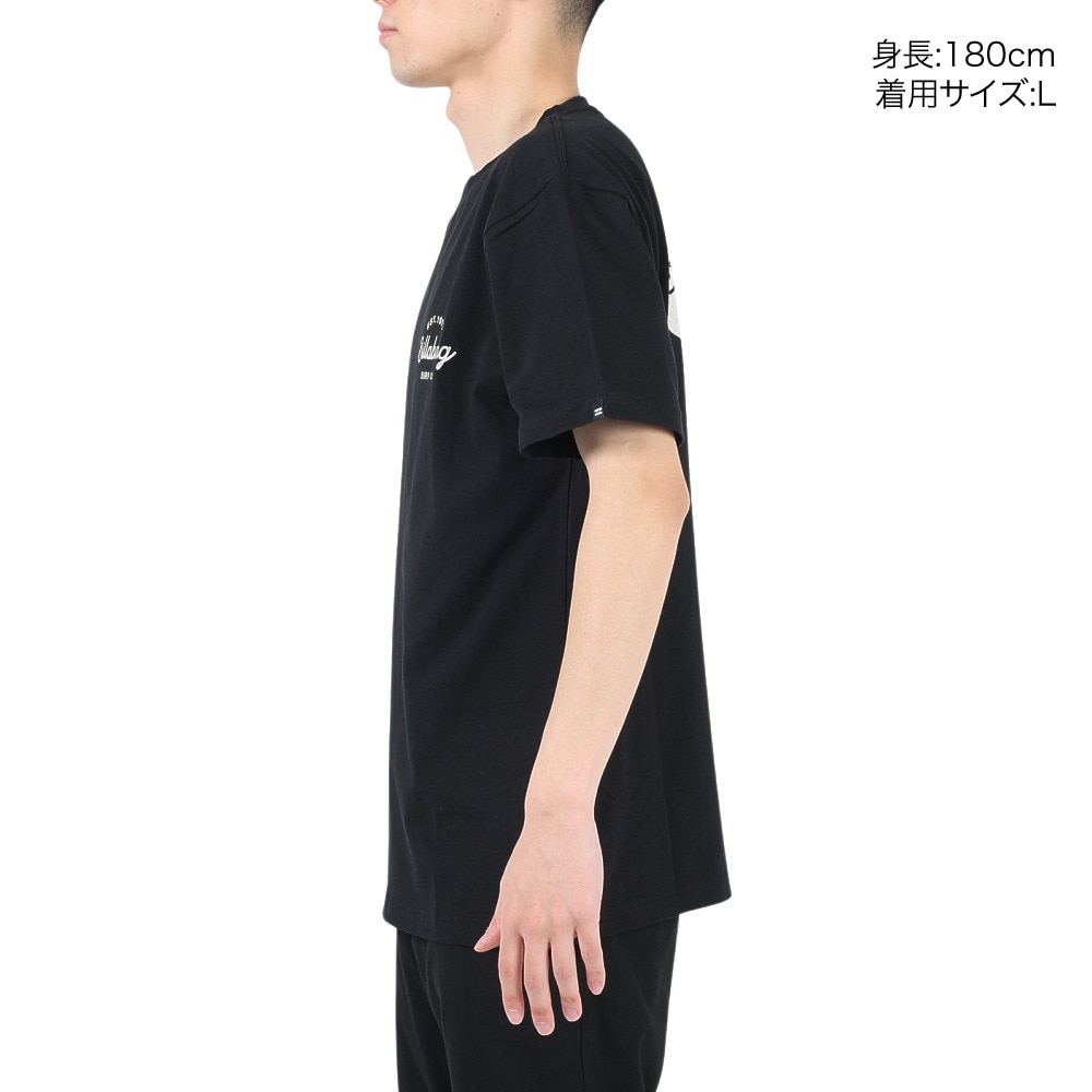 ビラボン（BILLABONG）（メンズ）半袖Tシャツ メンズ OVAL SCRIPT  BD011205 BLK