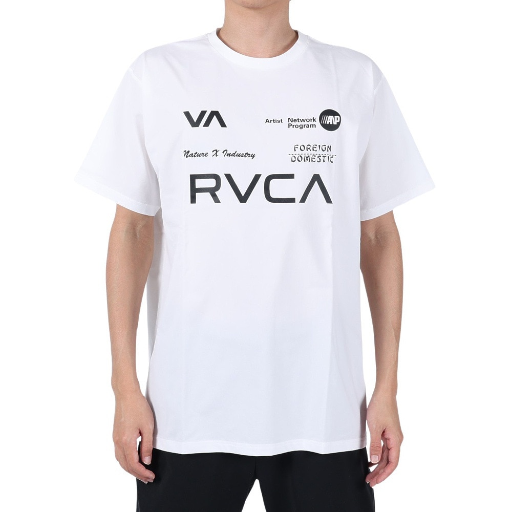 ルーカ（RVCA）（メンズ）半袖Tシャツ メンズ ALL BRAND  ラッシュガード BD041853 WHT