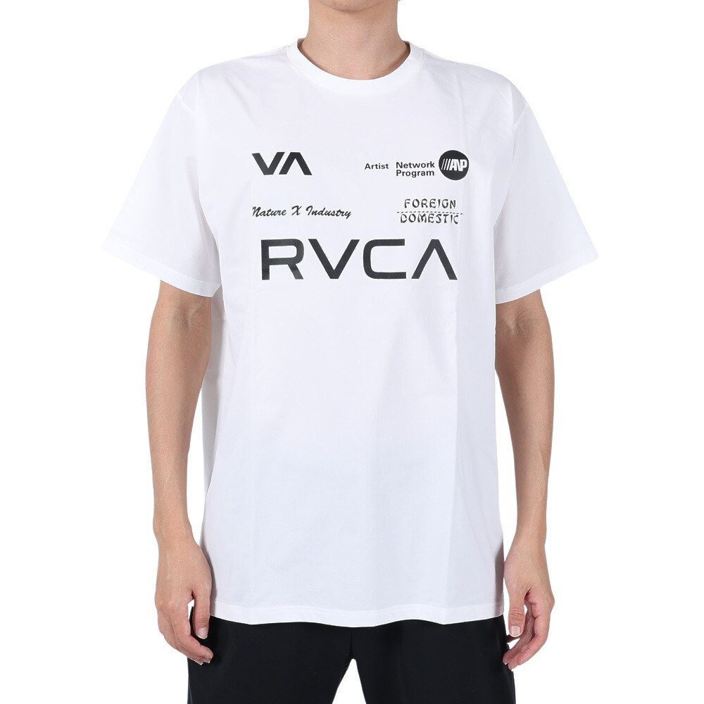 ルーカ（RVCA）（メンズ）半袖Tシャツ メンズ ALL BRAND ラッシュガード BD041853 WHT