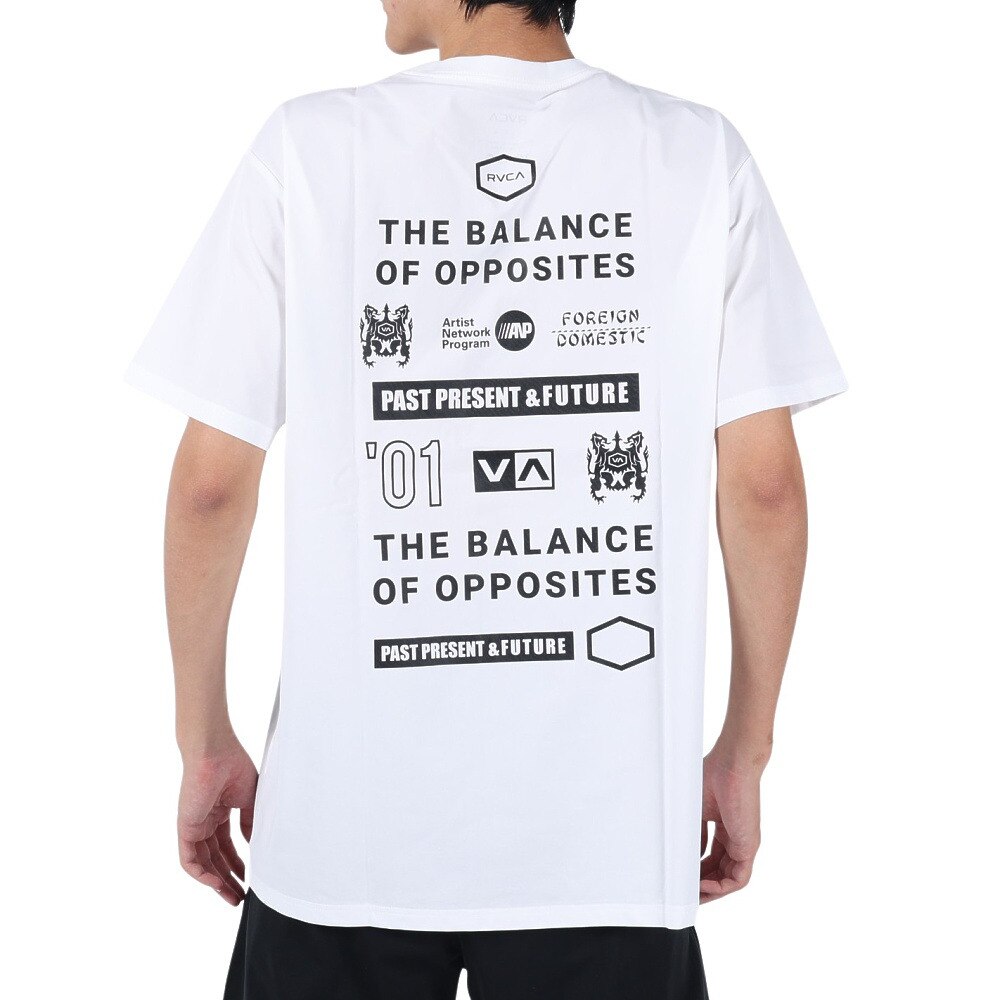 ルーカ（RVCA）（メンズ）半袖Tシャツ メンズ ALL BRAND ラッシュガード BD041853 WHT