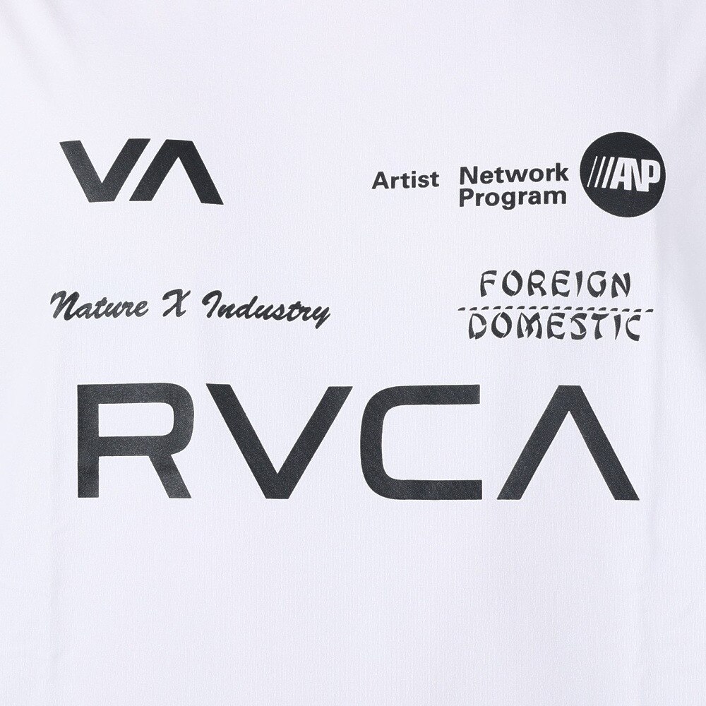 ルーカ（RVCA）（メンズ）半袖Tシャツ メンズ ALL BRAND  ラッシュガード BD041853 WHT