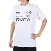 ルーカ（RVCA）（メンズ）半袖Tシャツ メンズ ALL BRAND  ラッシュガード BD041853 WHT