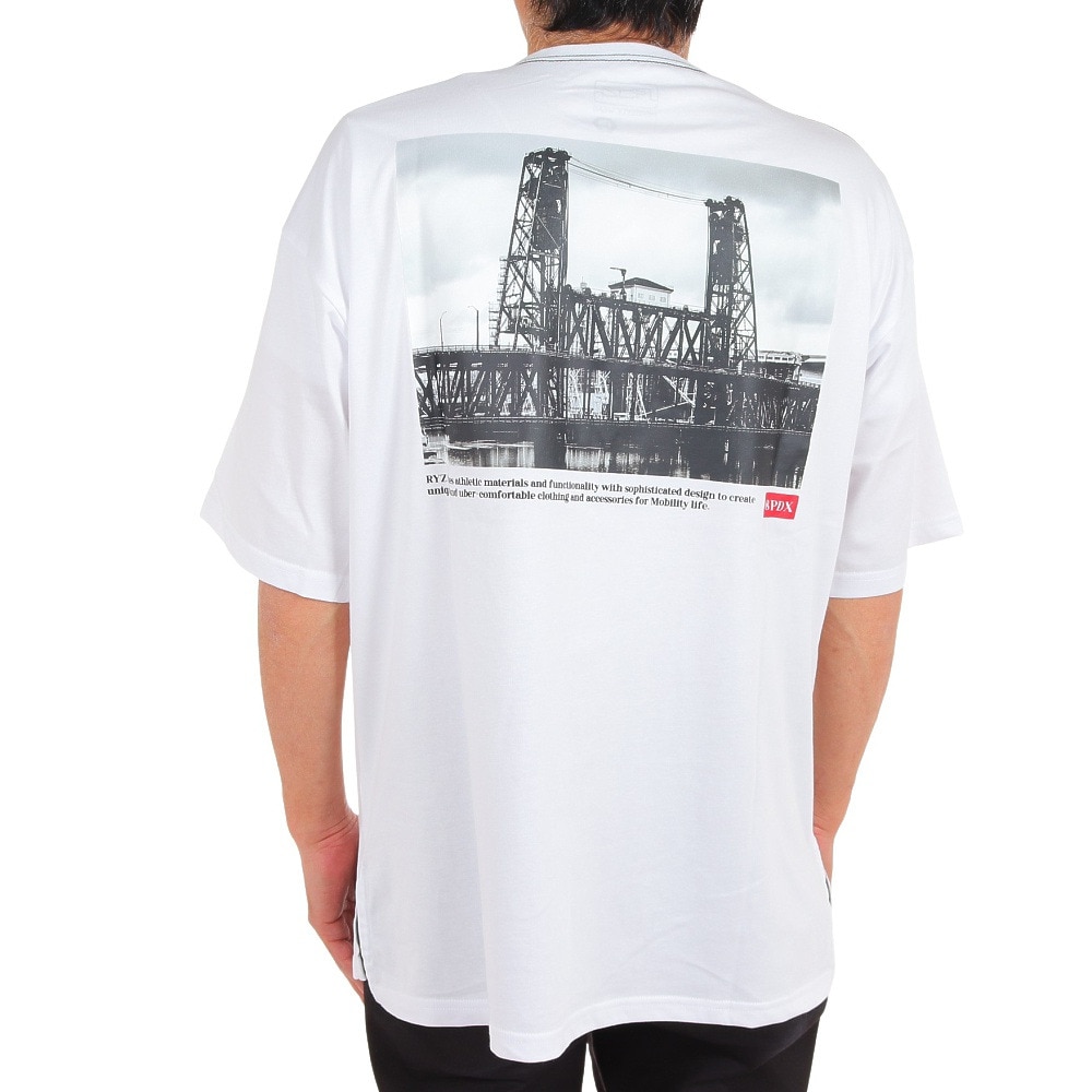 ライズ（RYZ）（メンズ）半袖Tシャツ メンズ BRIDGE TOWN RZ10CD23SS0006 WHT