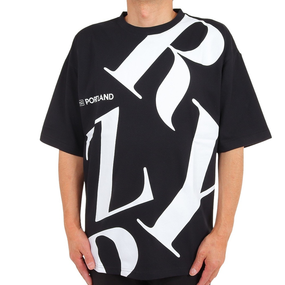 ライズ（RYZ）（メンズ）半袖Tシャツ メンズ TYPO  RZ10CD23SS0008 BLK