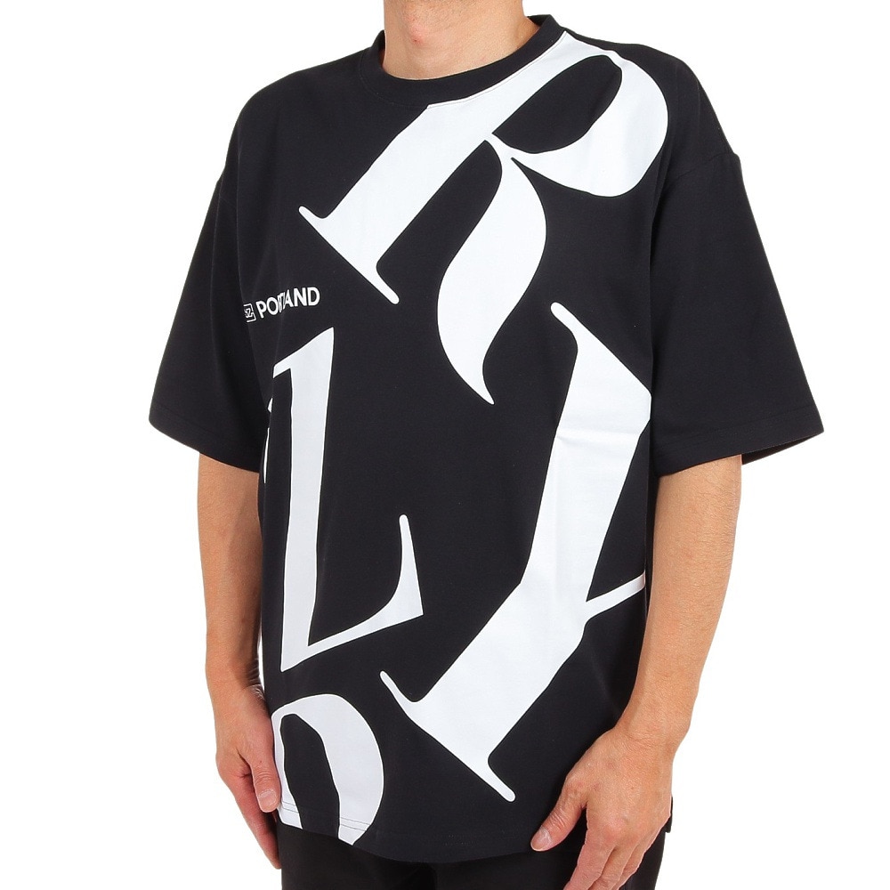 ライズ（RYZ）（メンズ）半袖Tシャツ メンズ TYPO  RZ10CD23SS0008 BLK