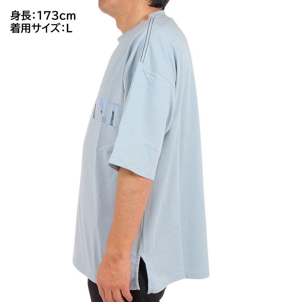 ライズ（RYZ）（メンズ）半袖Tシャツ メンズPORTLAND PHOTO RZ10CD23SS0023 BLU