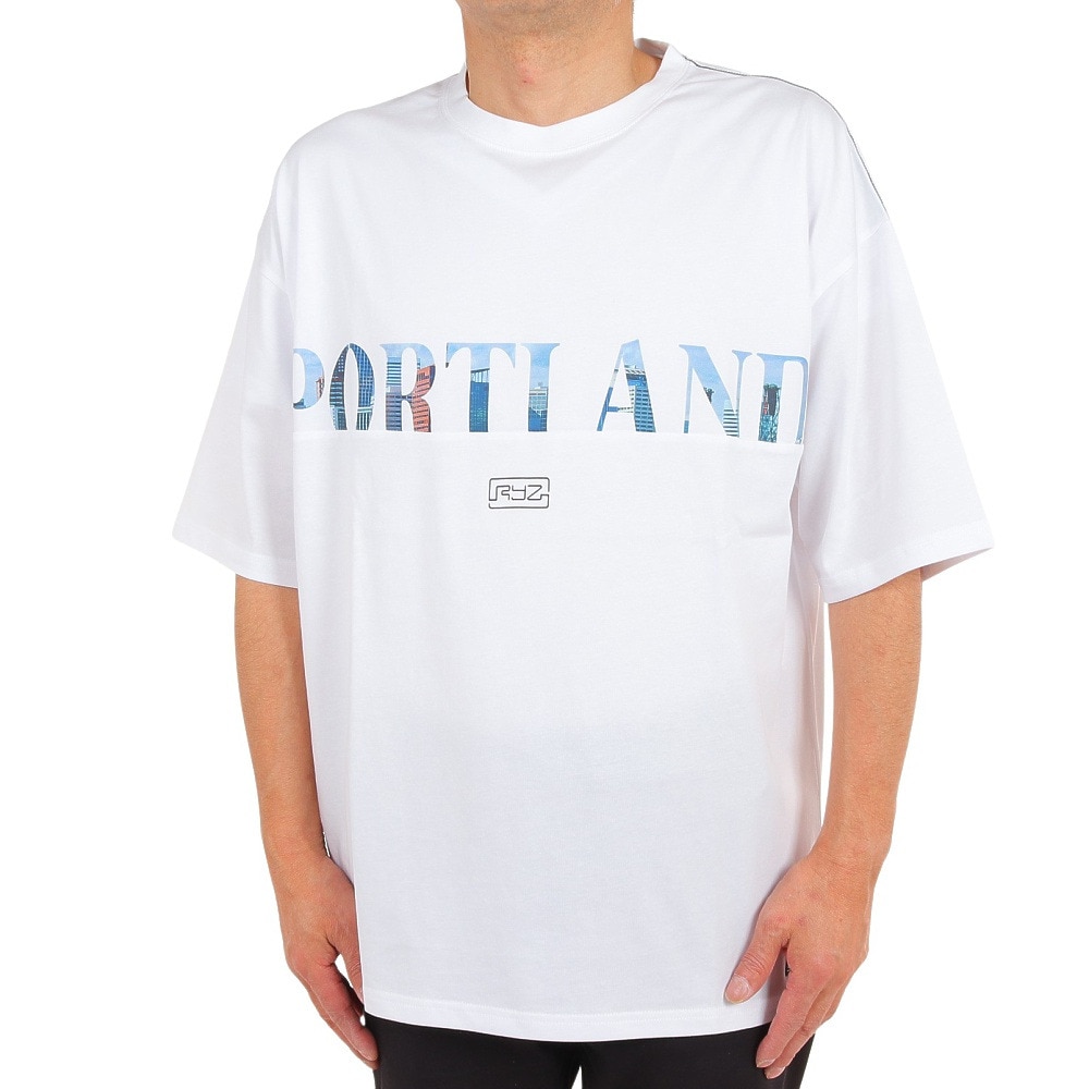 ライズ（RYZ）（メンズ）半袖Tシャツ メンズ PORTLAND PHOTO RZ10CD23SS0023 WHT