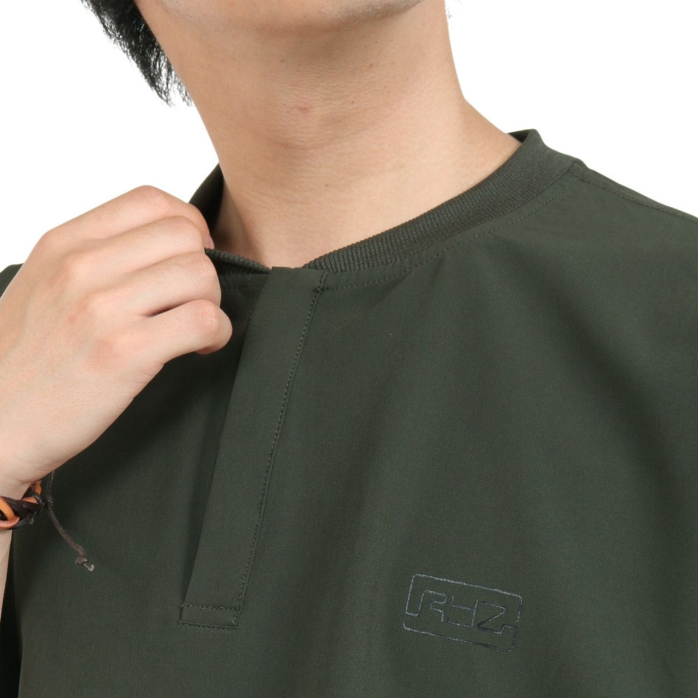 ライズ（RYZ）（メンズ）半袖Tシャツ メンズ MFX HENLEY  RZ10EG23SS0020 KHK