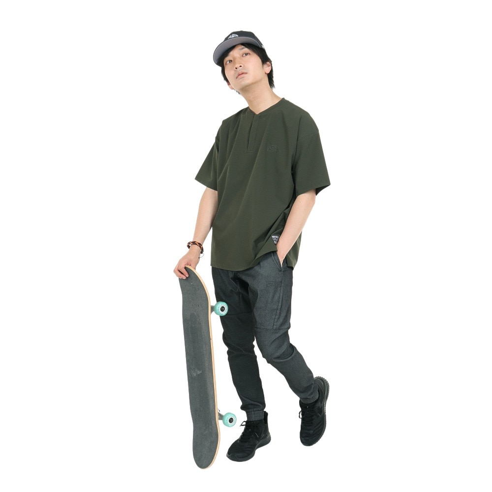 ライズ（RYZ）（メンズ）半袖Tシャツ メンズ MFX HENLEY RZ10EG23SS0020 KHK