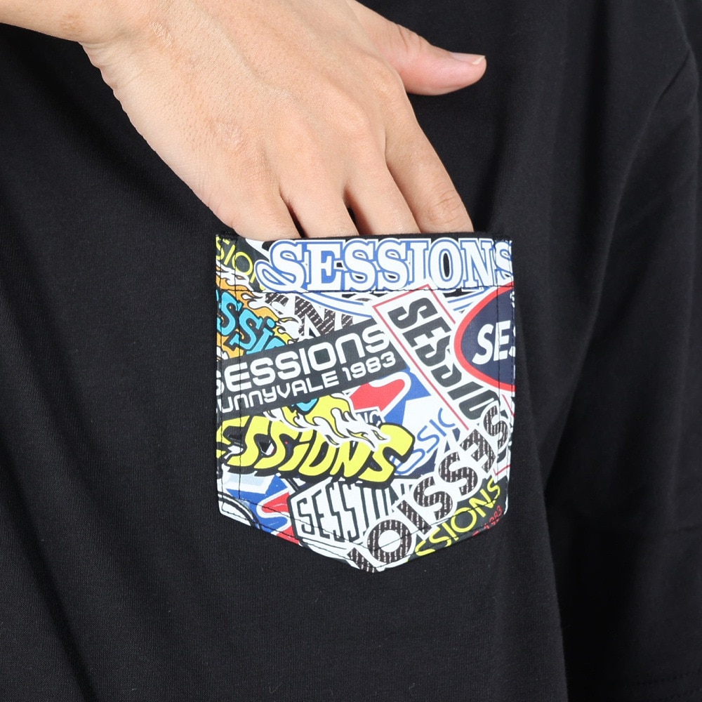 セッションズ（SESSIONS）（メンズ）半袖シャツ メンズ POCKET STAR 237188 BLK