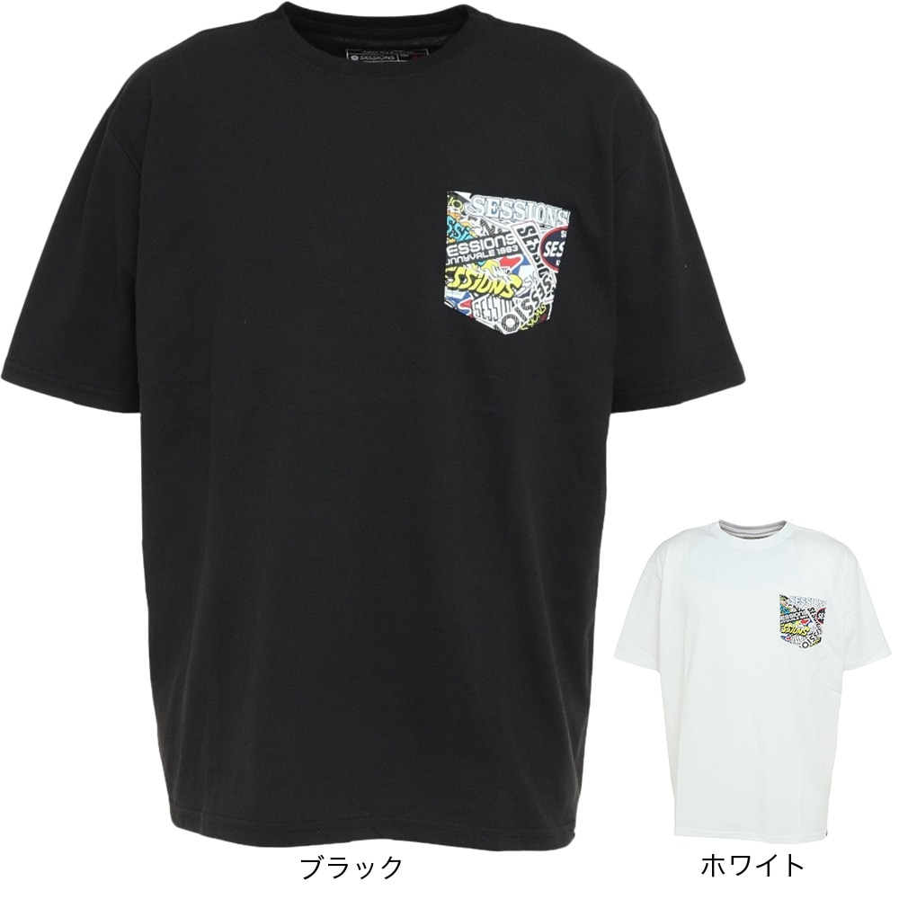 セッションズ（SESSIONS）（メンズ）半袖シャツ メンズ POCKET STAR 237188 BLK