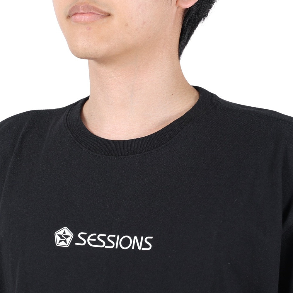 セッションズ（SESSIONS）（メンズ）半袖シャツ メンズ ロゴ 237189 BLK