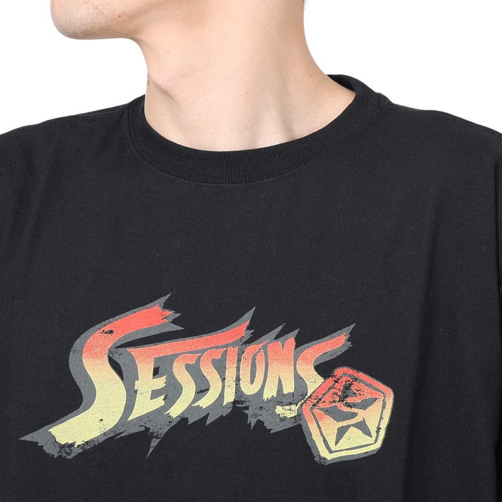 セッションズ（SESSIONS）（メンズ）半袖シャツ メンズ FIGHTING ロゴ 237190 BLK