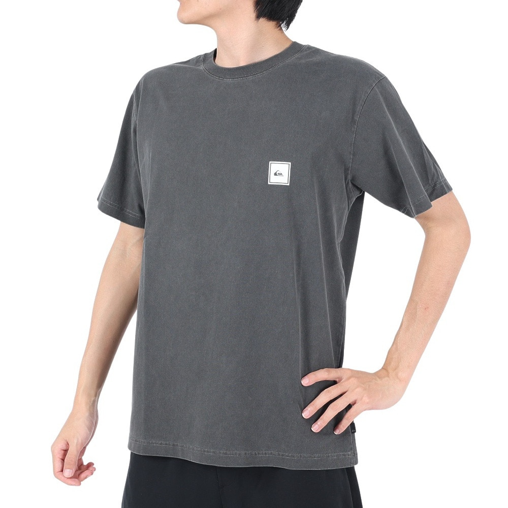 クイックシルバー（Quiksilver）（メンズ）クイック ラインボックス 半袖Tシャツ 23SUQST232006BLK