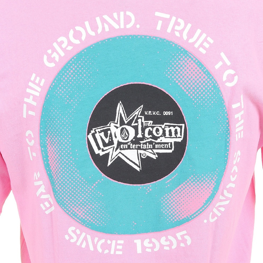 ボルコム（Volcom）（メンズ）半袖Tシャツ メンズ ENTERTAINMENT LONG PLAYING 23SP AF212301 REEF PINK