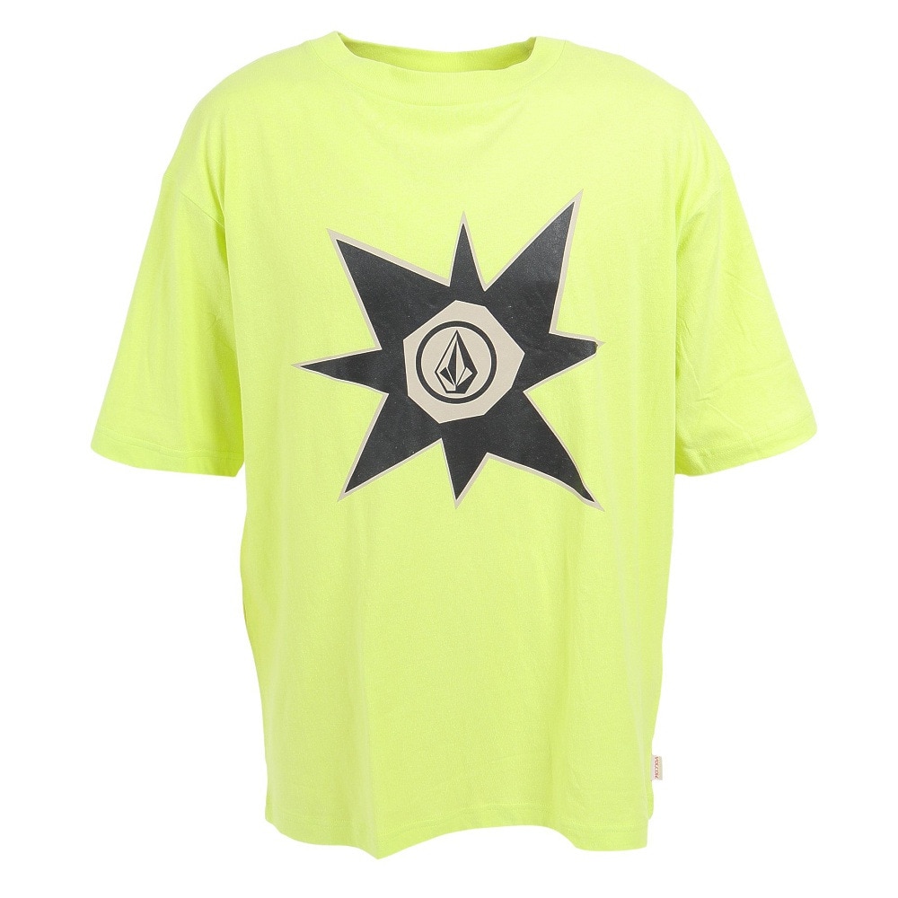 ボルコム（Volcom）（メンズ）半袖Tシャツ メンズ ENTERTAINMENT LONG PLAYING 23SP AF312301 HILIGHTER GREEN