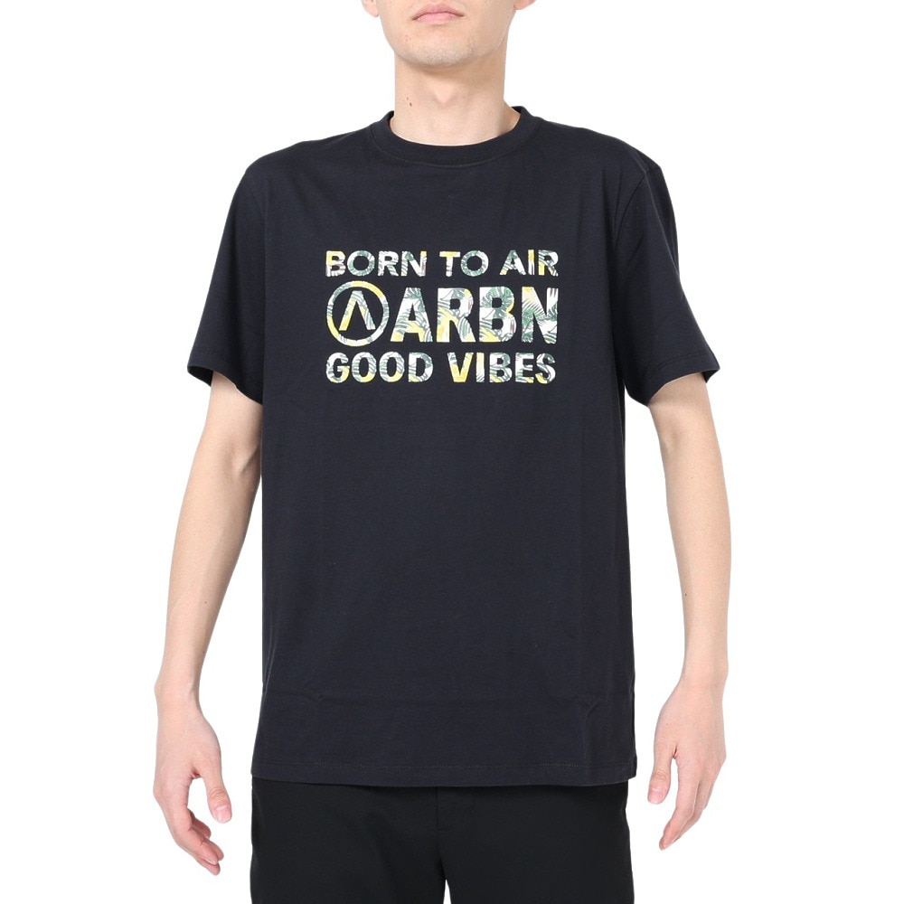 エアボーン（ARBN）（メンズ）半袖Tシャツ メンズ コットン 01 AB2023SSM-APP001BLK