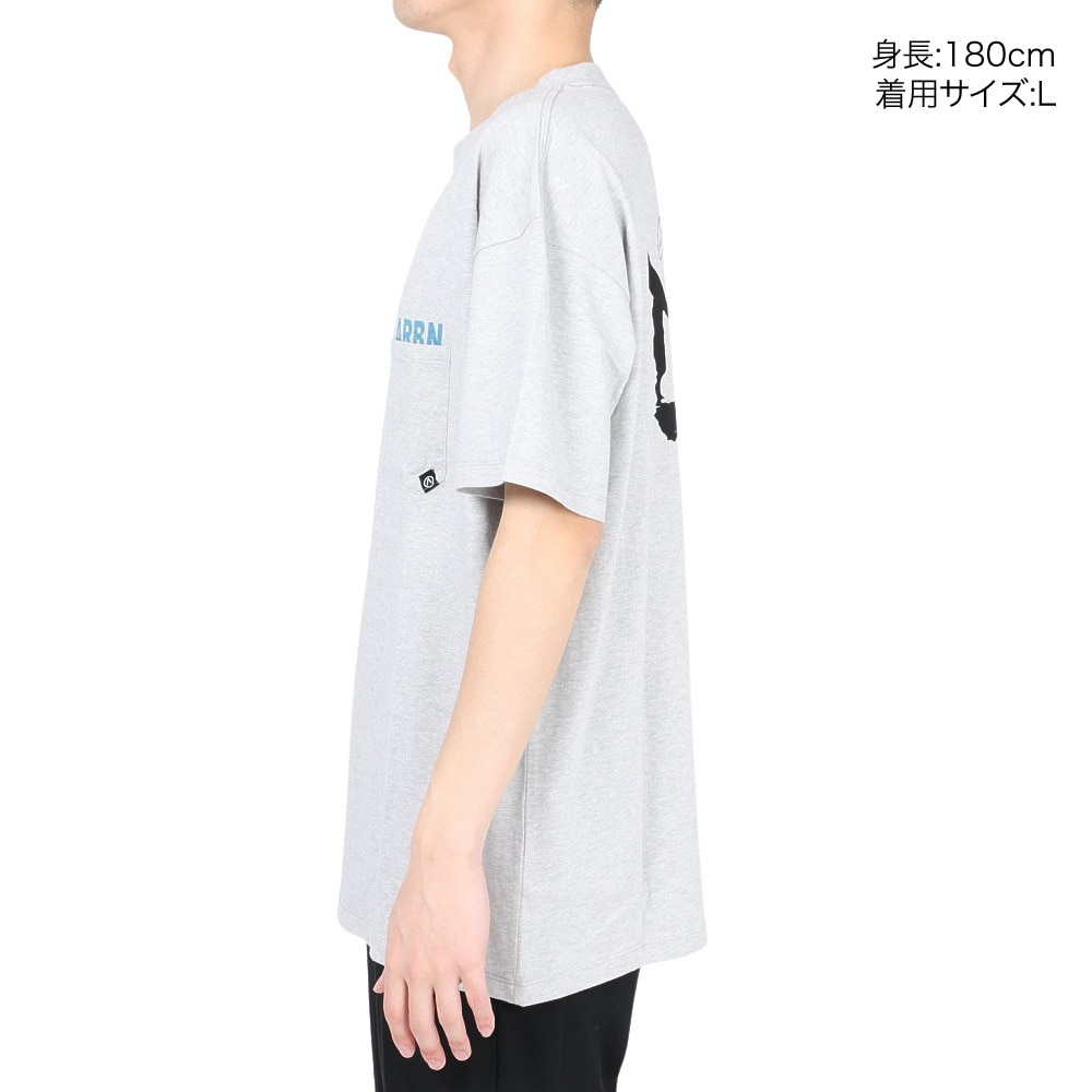 エアボーン（ARBN）（メンズ）半袖Tシャツ メンズ コットン 05 AB2023SSM-APP005L.GRY