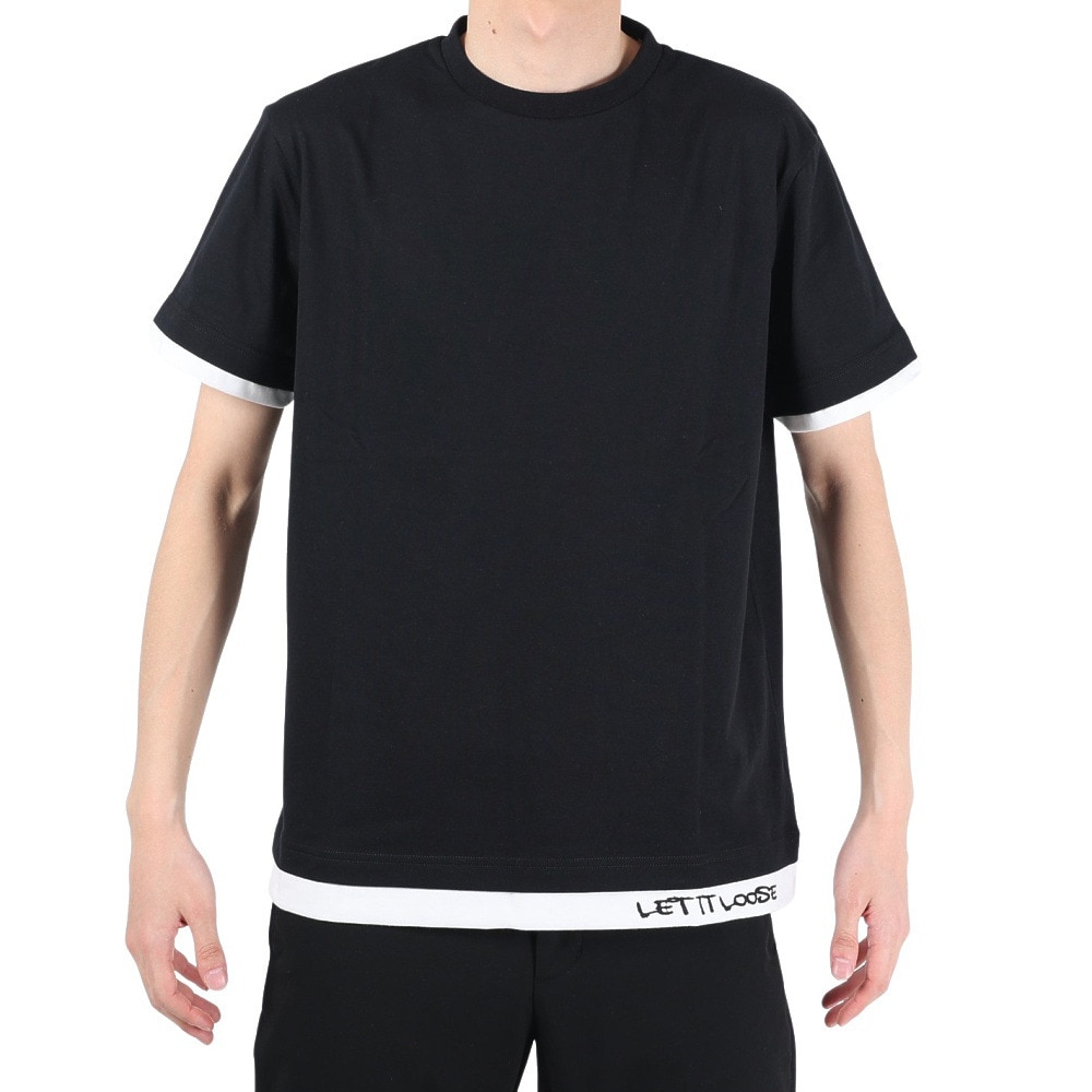 スライド（SLYDE）（メンズ）半袖Tシャツ メンズ LAYERD SL2023SSM-APP002BLK