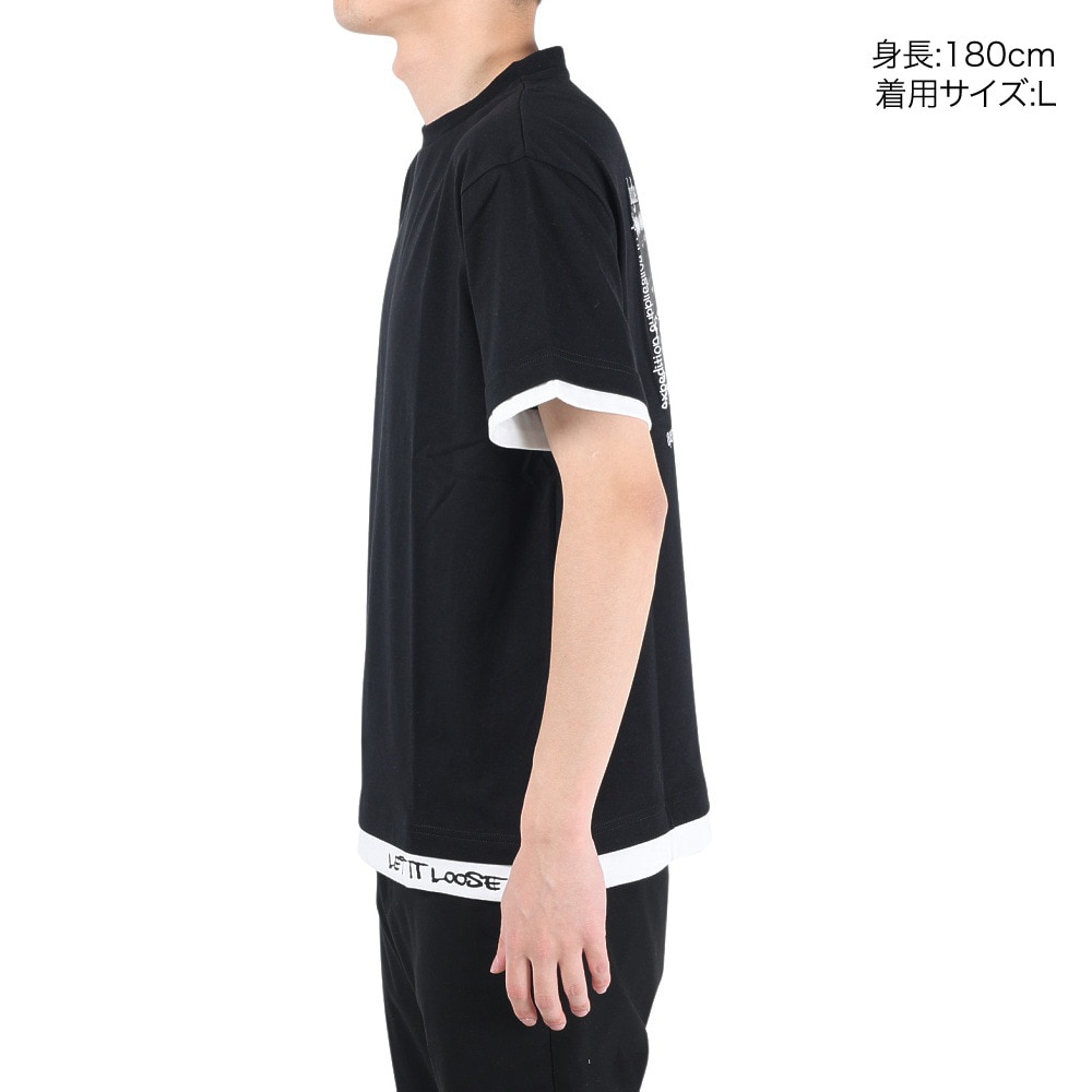 スライド（SLYDE）（メンズ）半袖Tシャツ メンズ LAYERD SL2023SSM-APP002BLK