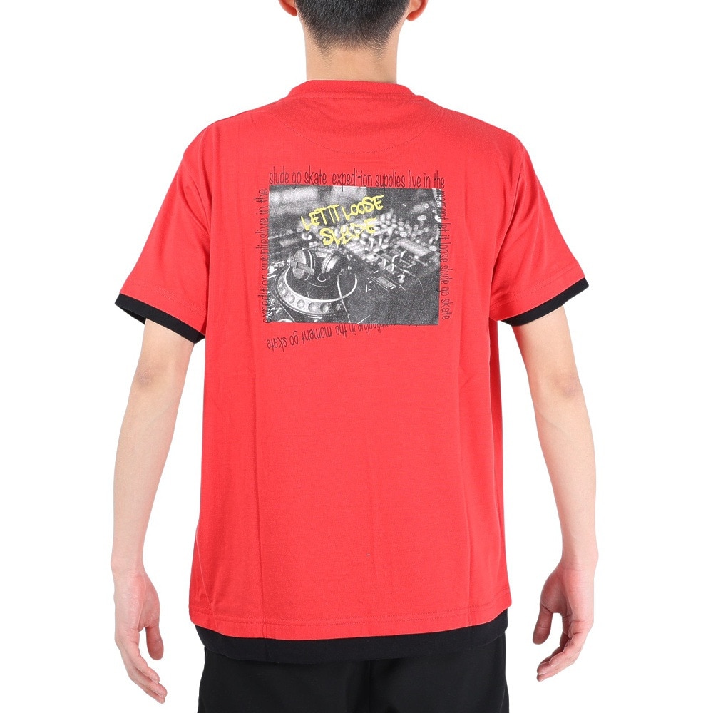 スライド（SLYDE）（メンズ）LAYERD 半袖Tシャツ SL2023SSM-APP002RED