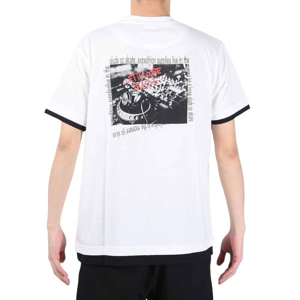 スライド（SLYDE）（メンズ）半袖Tシャツ メンズ LAYERD SL2023SSM-APP002WHT