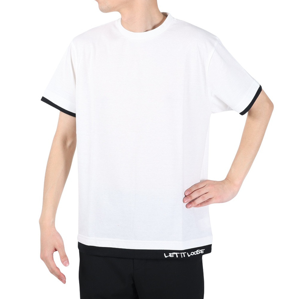 スライド（SLYDE）（メンズ）半袖Tシャツ メンズ LAYERD SL2023SSM-APP002WHT