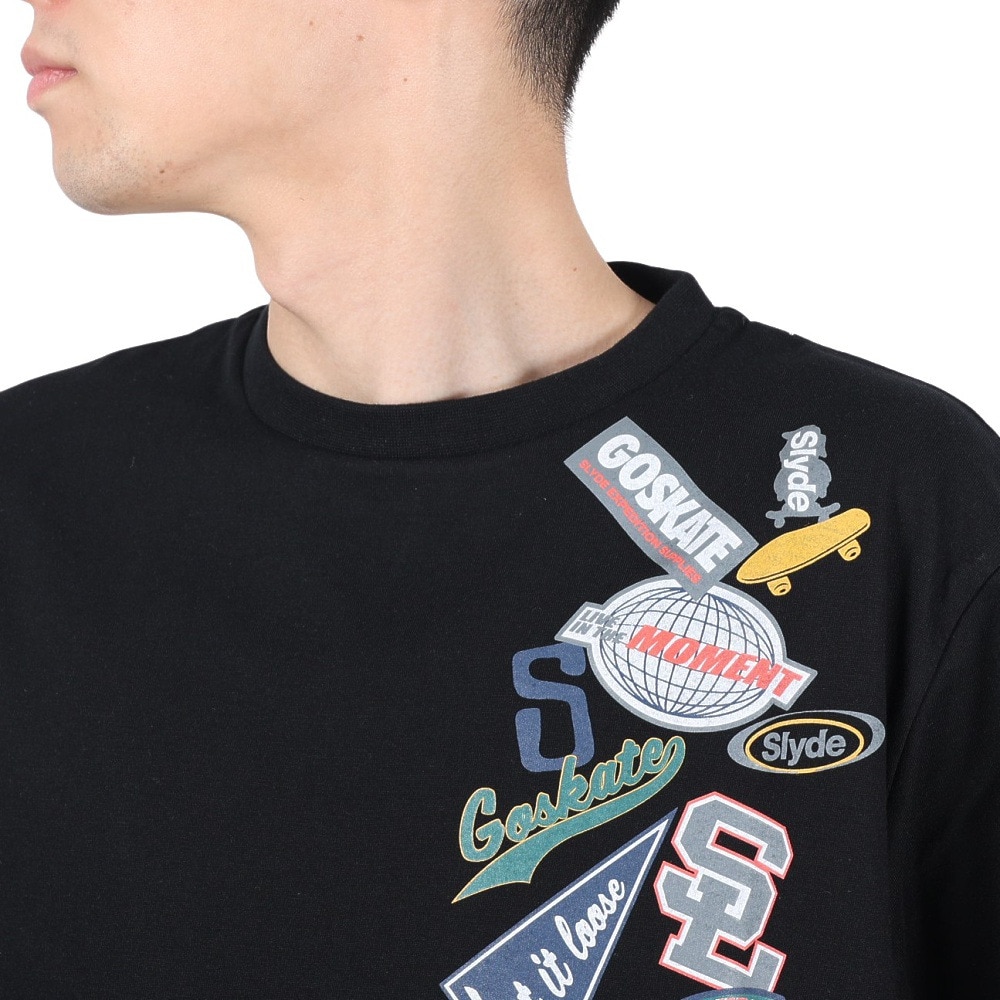 スライド（SLYDE）（メンズ）半袖Tシャツ メンズ ボックス ロゴ SL2023SSM-APP003BLK
