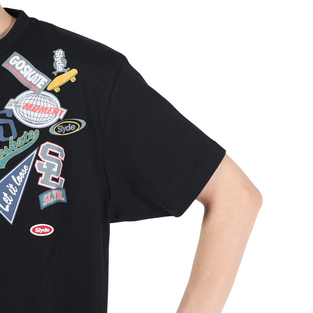 スライド（SLYDE）（メンズ）半袖Tシャツ メンズ ボックス ロゴ SL2023SSM-APP003BLK