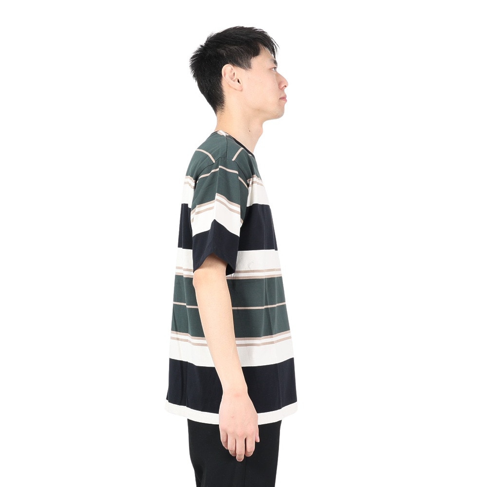 ハーレー（HURLEY）（メンズ）OVRSZ BORDER 半袖Tシャツ MSS2310023-BLK