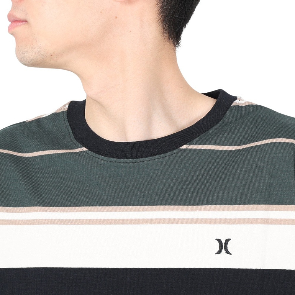 ハーレー（HURLEY）（メンズ）OVRSZ BORDER 半袖Tシャツ MSS2310023-BLK